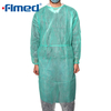 Medizinisches Kleid mit gestrickter Manschette, PP nicht gewebt, nicht steril