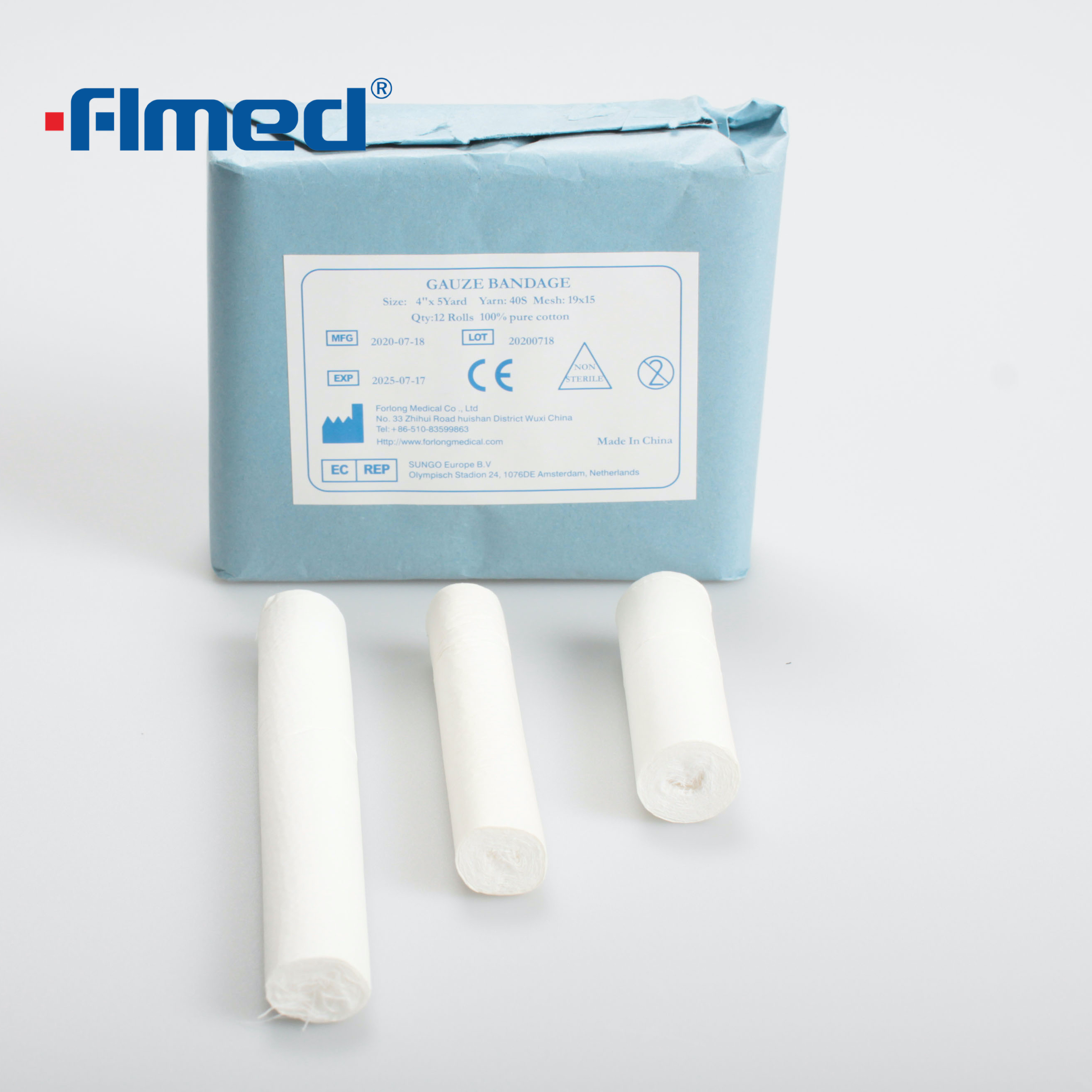 Konforme absorbierende Baumwollgaze Bandage